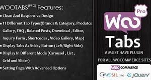 Woocommerce Product Tab Pro Plugin v3.4